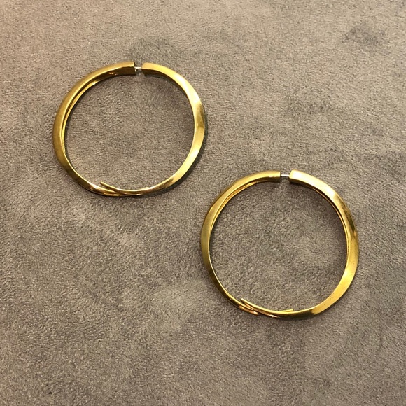 INTERMIX Jewelry - GOLD HOOPS NEVER WORN NWT